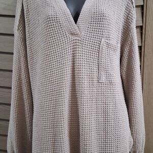Mittoshop Taupe Waffle Knit Sweater